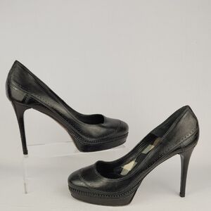 Burberry Black Leather Heels